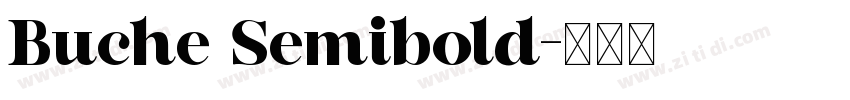 Buche Semibold字体转换